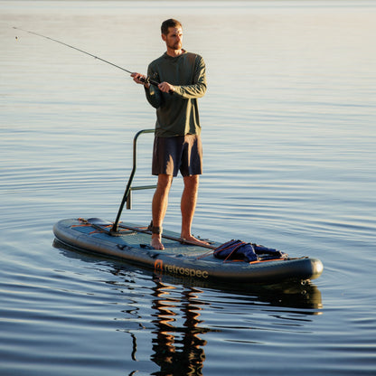 June Inflatable Fishing Paddle Board Kayak Hybrid 11’6”