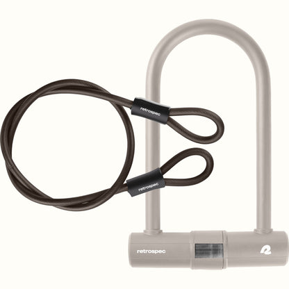 Lookout U-Lock Bike Lock With Cable - 14mm