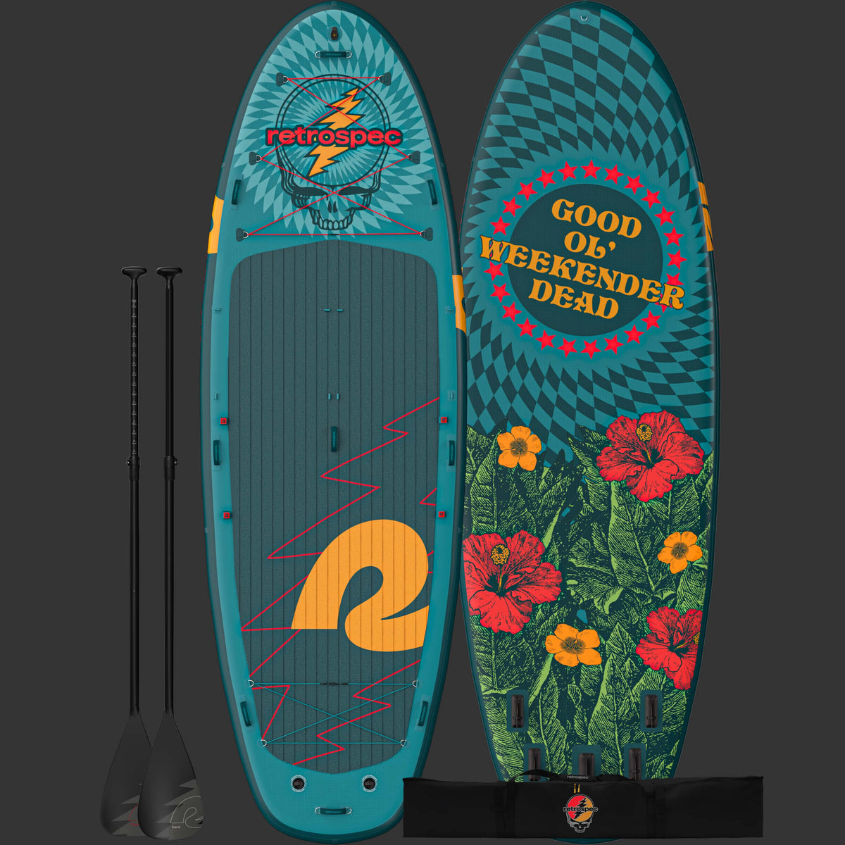 Grateful Dead Weekender Crew XL Multi-Person Inflatable Stand Up Paddle Board 15’